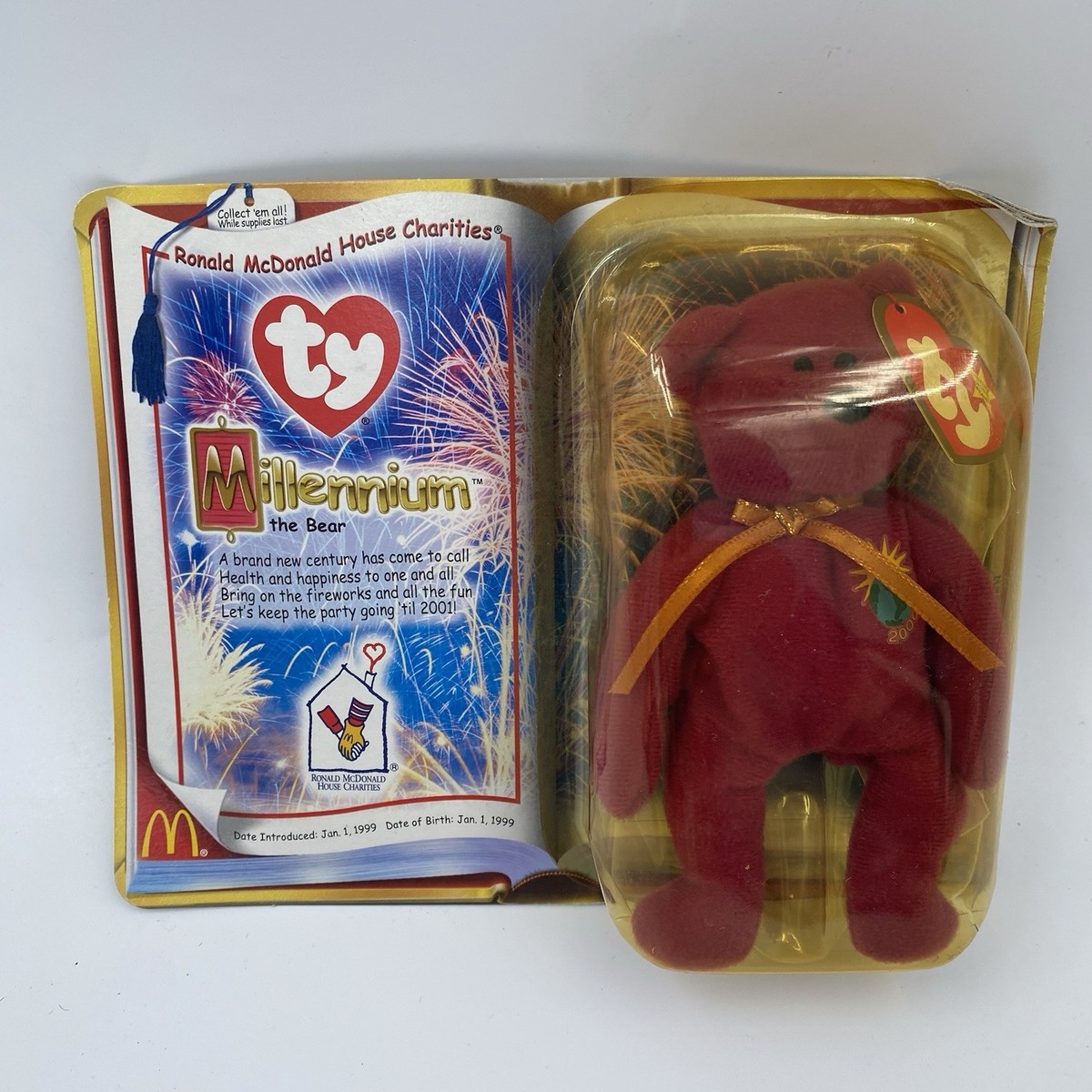 2000 Millenium the Bear McDonalds Ty Teenie Beanie Baby Sealed | eBay