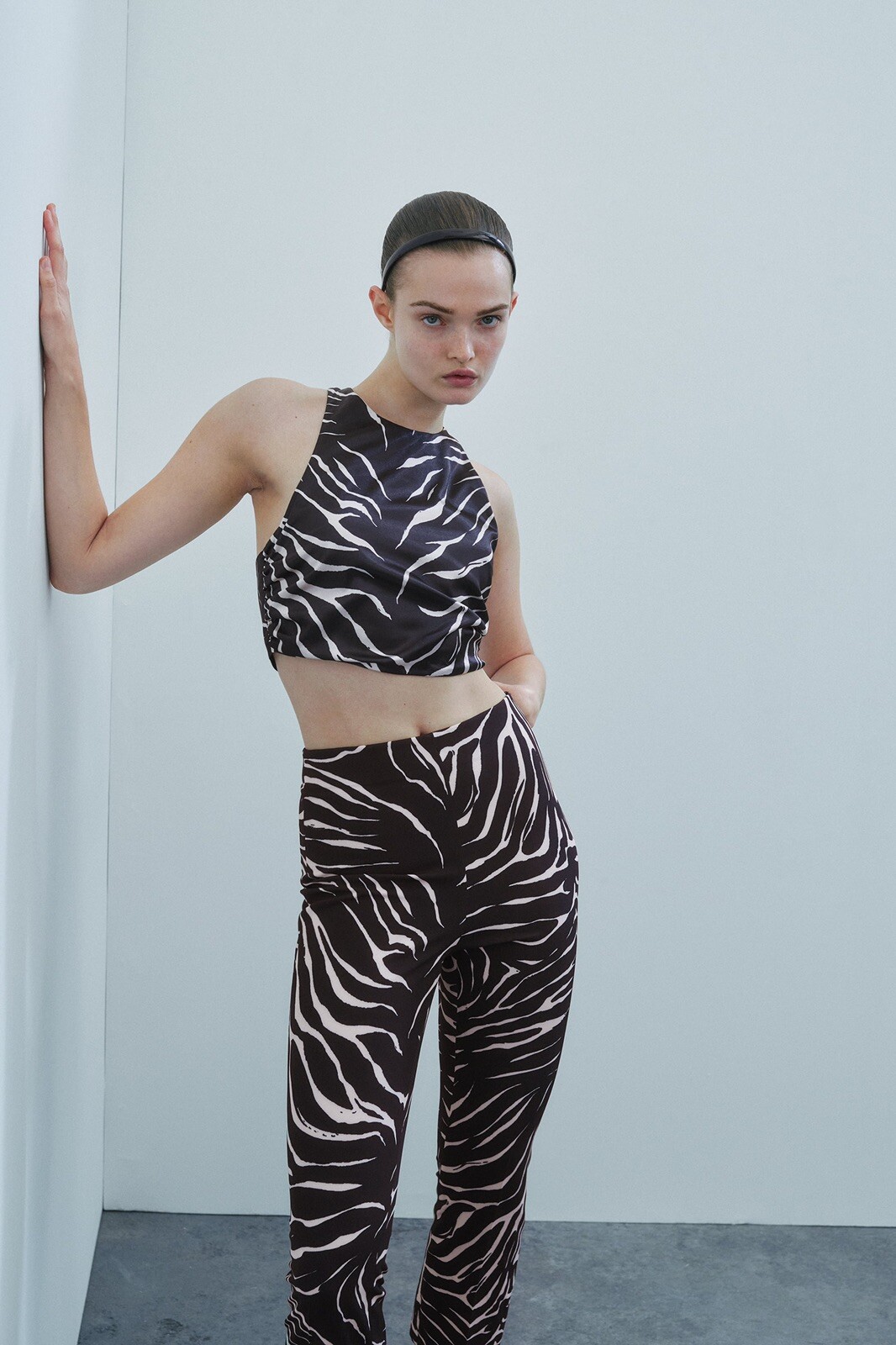 Zara Animal Print Crop Top (New With Tags) MED | eBay