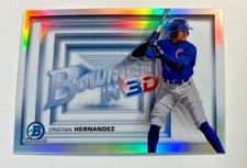 2022 Bowman Chrome Baseball #B3D-9 Cristian Hernandez Bowman in 3D Refractor 