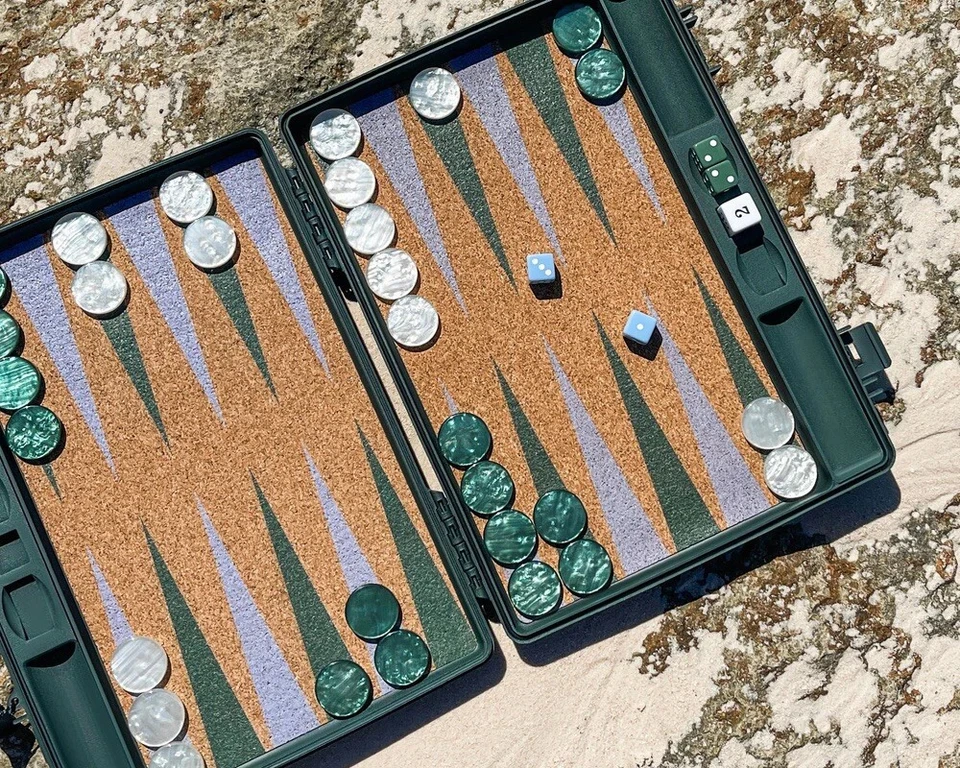 GAMMN Travel Backgammon Carry Case - Rugged Durable High Impact - Khaki Green - Image 4 of 4