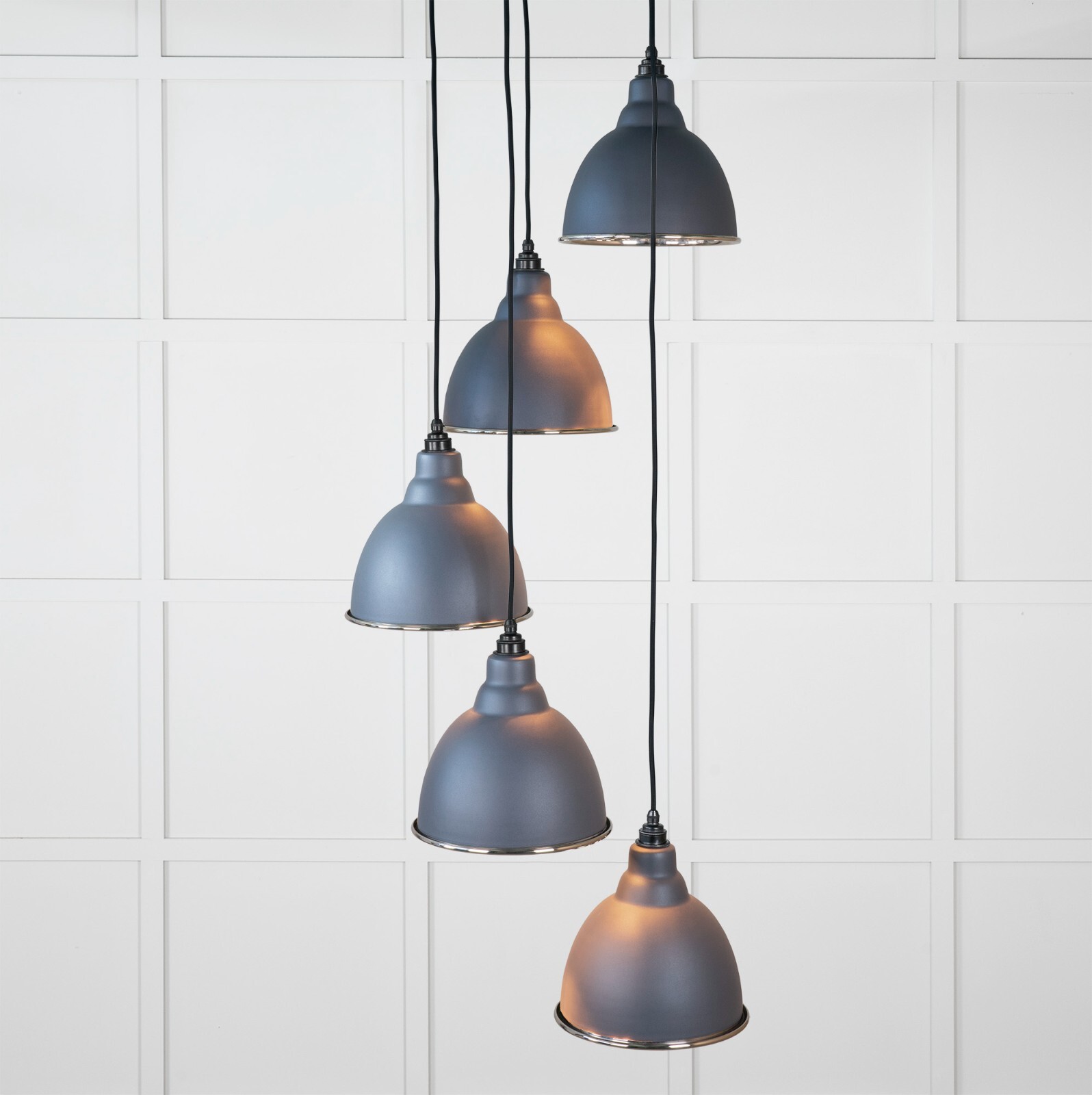 From The Anvil 49737SSL Smooth Nickel Brindley Cluster Pendant in Slate