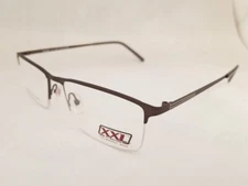 new XXL Dragon Beta Titanium eyeglasses Frame Matte Gunmetal 57mm Half Rimless