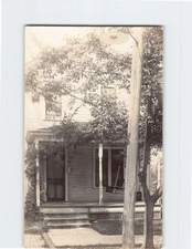 Postcard Early 20th Century Wooden House with Front Porch