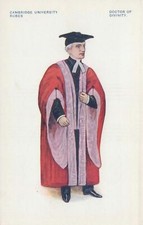 Cambridgeshire Postcard - Cambridge University Robes- Doctor of Divinity RS23385