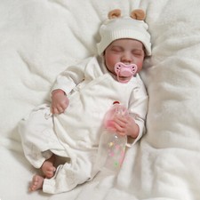 18" Handmade Reborn Baby Dolls Girl Silicone Vinyl Realistic Newborn Doll Gift