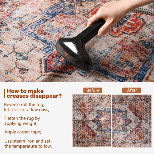 4x6 Washable Area Rug Soft Accent Carpet for Living Room Orange - Picture 6 of 8