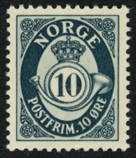 Norway 1950 (NK 388) - Posthorn 10 øre - MNH/XX