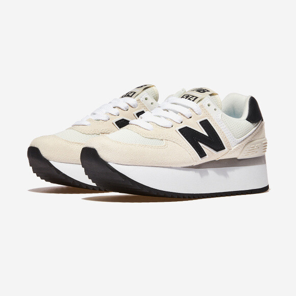 New Balance 574+- Ivory / WL574ZAH / Womens Shoes Sneakers