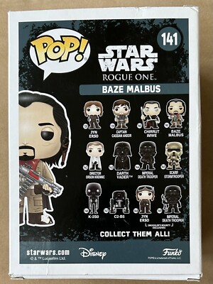FunkoPop！141 BAZE MALBUS Star Wars Rogue One Movie Baze Malbus POP Figure Toy #141