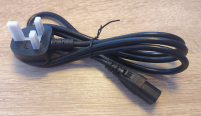   DINIC Power Cord UK England Type G to C13 IEC Female - 1.80m - 3A - Black -