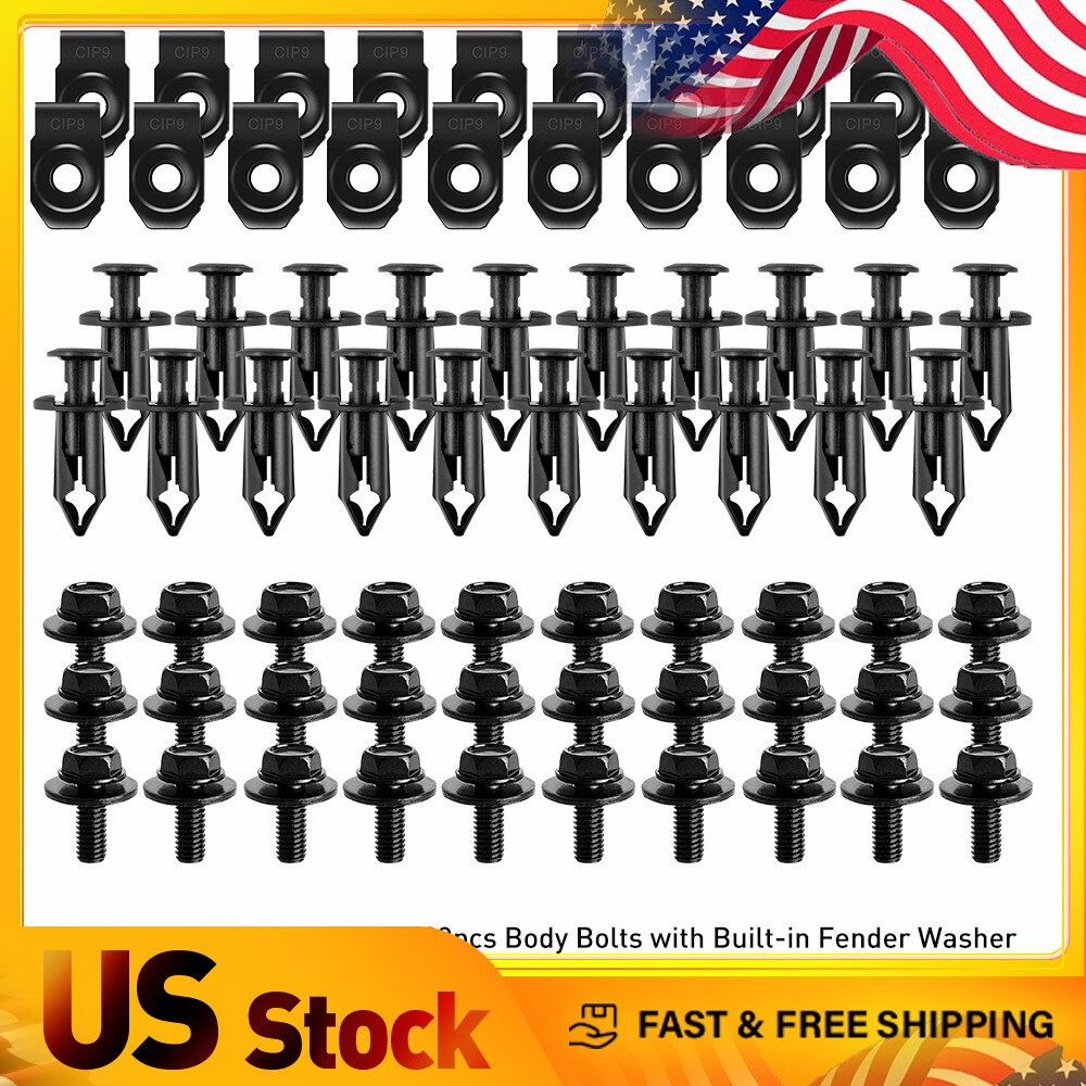 Body Bolts Universal for Most of Car Models Nissan Honda Toyota ABS+Carbon steel