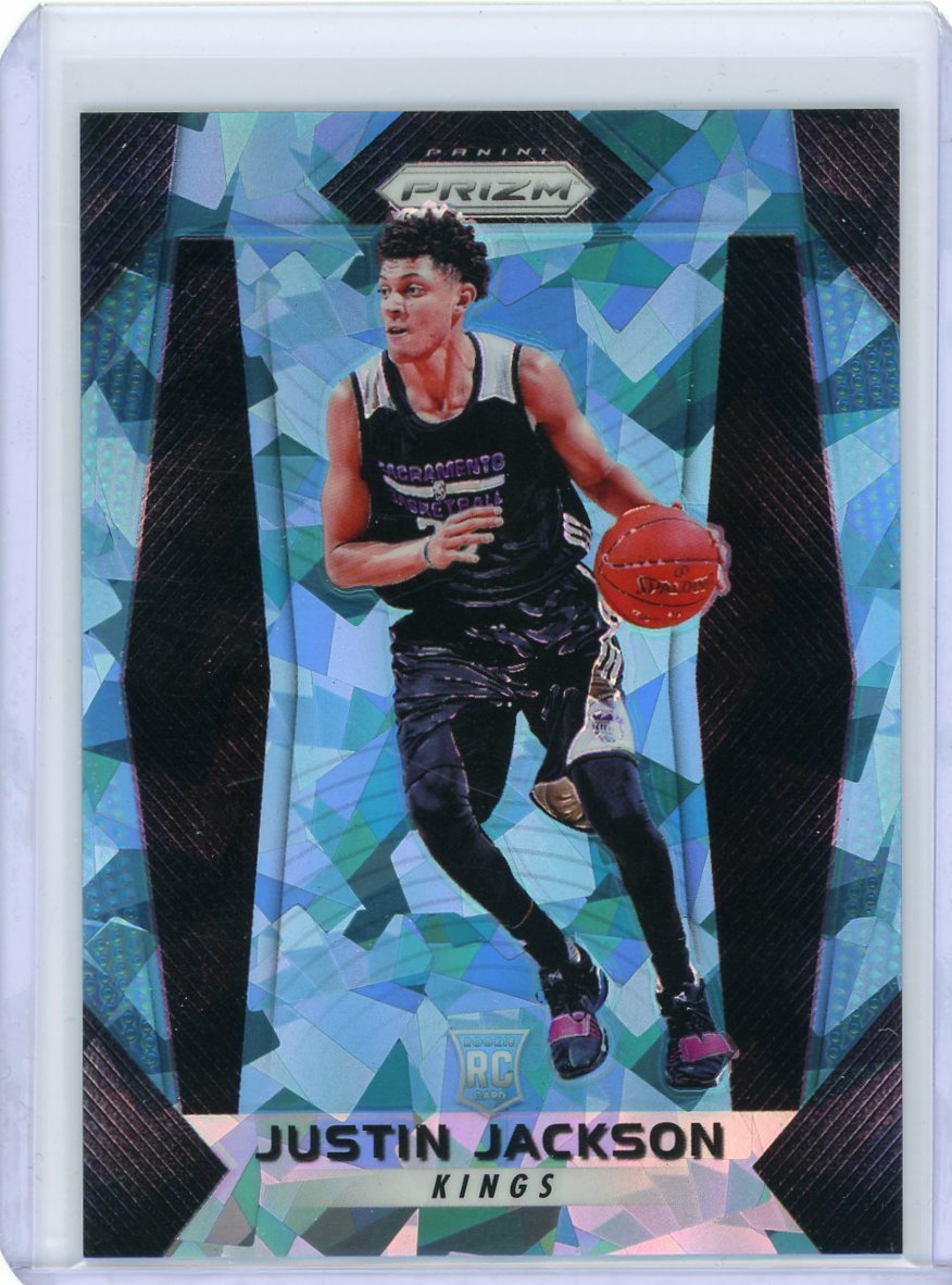 2017-18 Panini Prizm Blue Ice Prizm Rookie 27 Justin Jackson #96/99