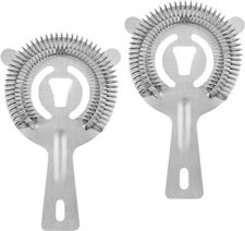 Cocktail Strainer Bar Tools - 2PCS Bar Strainer with High Density Spring, Stainl