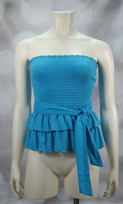 smocked tube top hollister