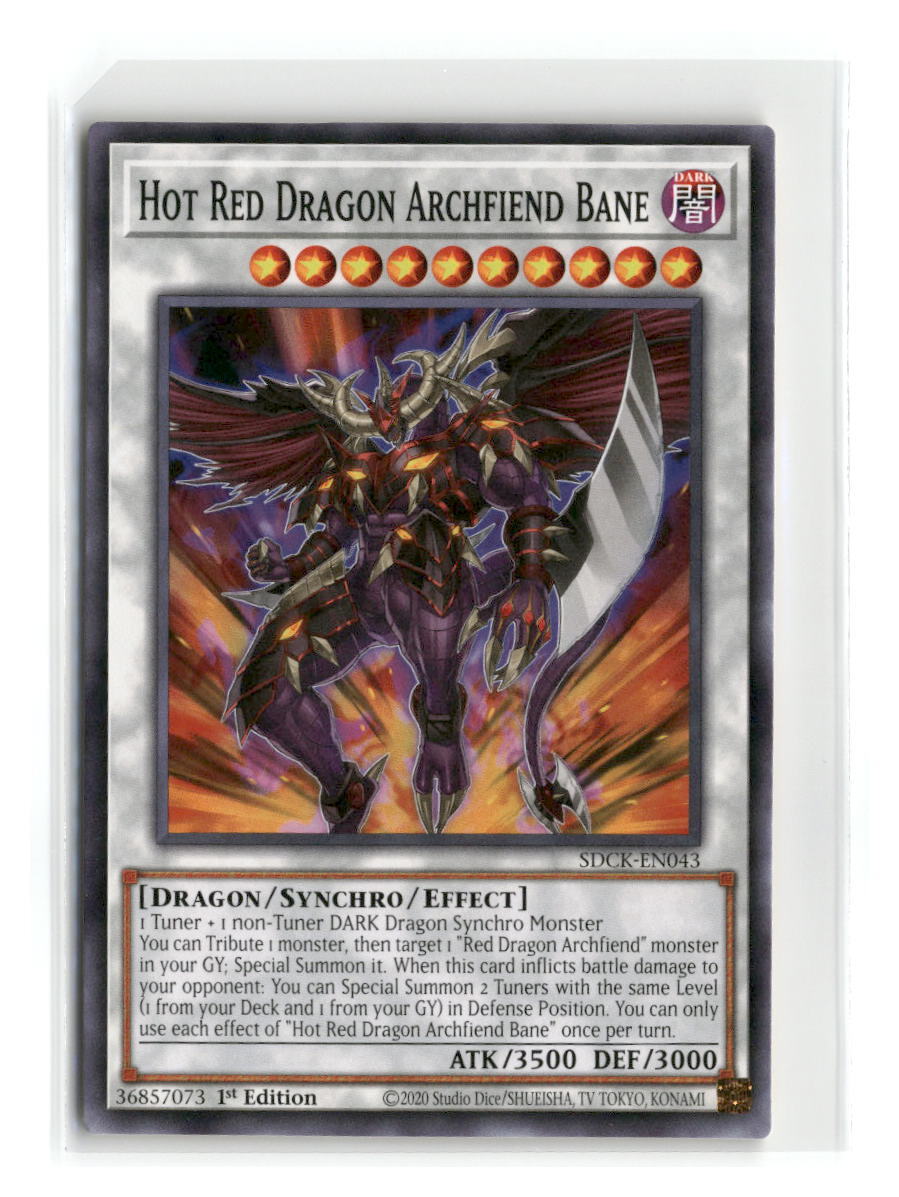 3x Hot Red Dragon Archfiend Bane - SDCK-EN043 1st Edition - YuGiOh-LP | eBay