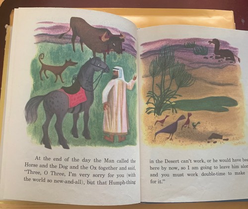 #293 Vintage Rudyard Kipling's 1955 How The Camel Got His Hump Book - Picture 4 of 6