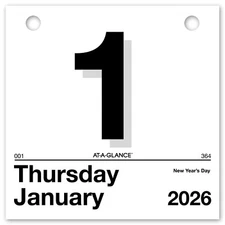 2026 At-A-Glance K1-50 Today Is Tear Off Wall Calendar Refill, 6 x 6"