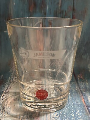  Jameson Red Label 8oz. Whiskey Glass Clear with Etched Logo 