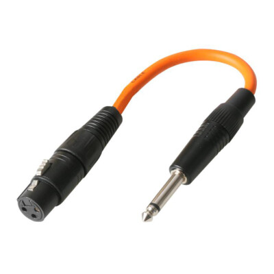 Pulse 3-Pin XLR-Buchse auf 6,35 mm (1/4'') Mono Klinkenstecker Adapterkabel, orange
