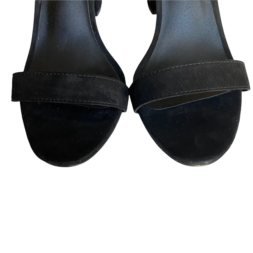 Zapatos Madden Girl G-Binkye Talla 9.5 Imitación Gamuza Negros Floral Bordado Tacón  Foto 4 de 4