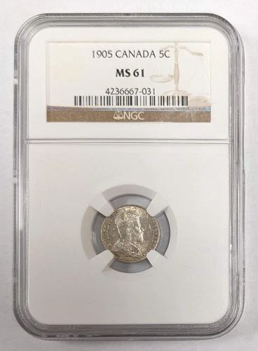 1905 Canada 5c NGC MS 61