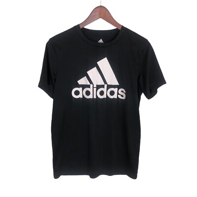 Adidas Climalite Black Short Sleeve T-Shirt Boys Large Stained