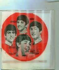 The Beatles (1964) 2.5" Red Vari-Vue Flicker Vintage Music non  Pin  flat Button