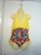 TROPICAL 1 PIECE SWIM SUITS--SZ 3XL--TWO REALLY CUTE COLORFUL -PEEK-A BOO STYLES