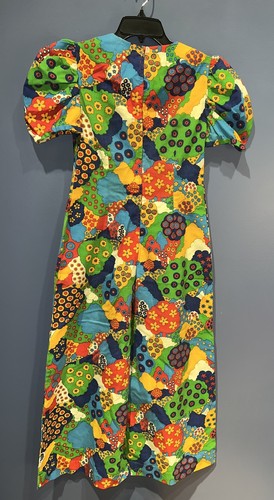 28” Waist Psychedelic Wide Leg Pant Suit Romper, 1960, Vintage Talon Woodstock - Picture 6 of 6