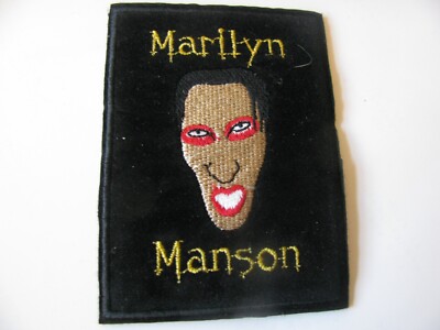 MARILYN MANSON  FACE  Iron On Patch 3  Trucker Hat Rare Jacket Rock Singer OHIO