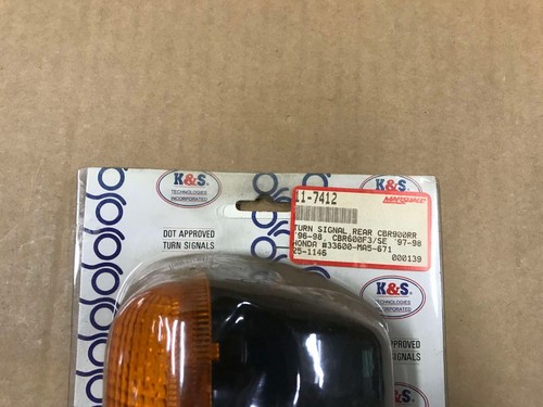 K&S DOT Replacement Rear Turn Signal For Honda CBR600F3/SE, CBR900RR, 11-7412 - Picture 2 of 3