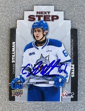 PETERBOROUGH PETES- CHASE STILLMAN AUTOGRAPH 2021-22 UPPERDECK CHL NEXT STEP #8