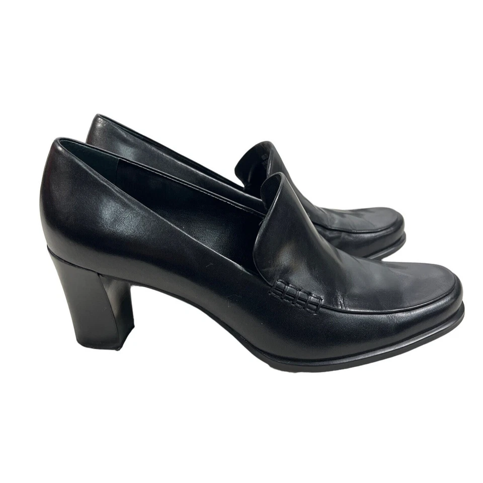 Mocasines de tacón a medida Franco Sarto para mujer negros Nolan talla 8 Foto 3 de 4
