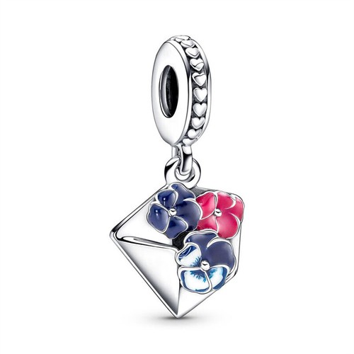 Sparkling Pink Flowers Series Cherry Blossom Daisy Charm Beads Fit Original 925 - Picture 34 of 39