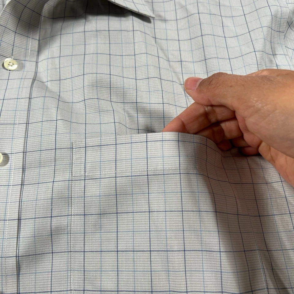 Camisa De Colección Brooks Brothers 346 Hombres 17.5-4/5 Cuadros Calce Ajustado Bolsillo Clásico Core Foto 4 de 4