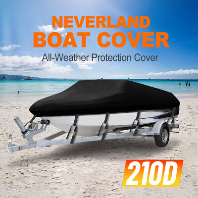 NEVERLAND 17-19ft Boat Cover UV Dust Wind Waterproof V-Hull Runabout Covers 210D - View #12