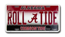 ALABAMA CRIMSON TIDE CAR TRUCK TAG LICENSE PLATE ROLL TIDE BAMA FOOTBALL SIGN 