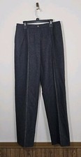 Harve Benard Wool Blend Dress Pants 90s Vintage Trousers Gray Front Crease Sz 8