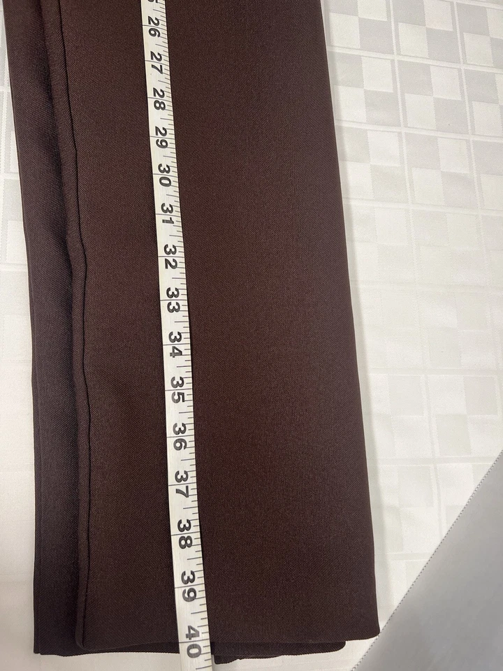 Lot of 3 Bend Over Women Size 46 Brown, Navy, Dark Brown Polyester Pants EUC VTG - Image 3 of 4