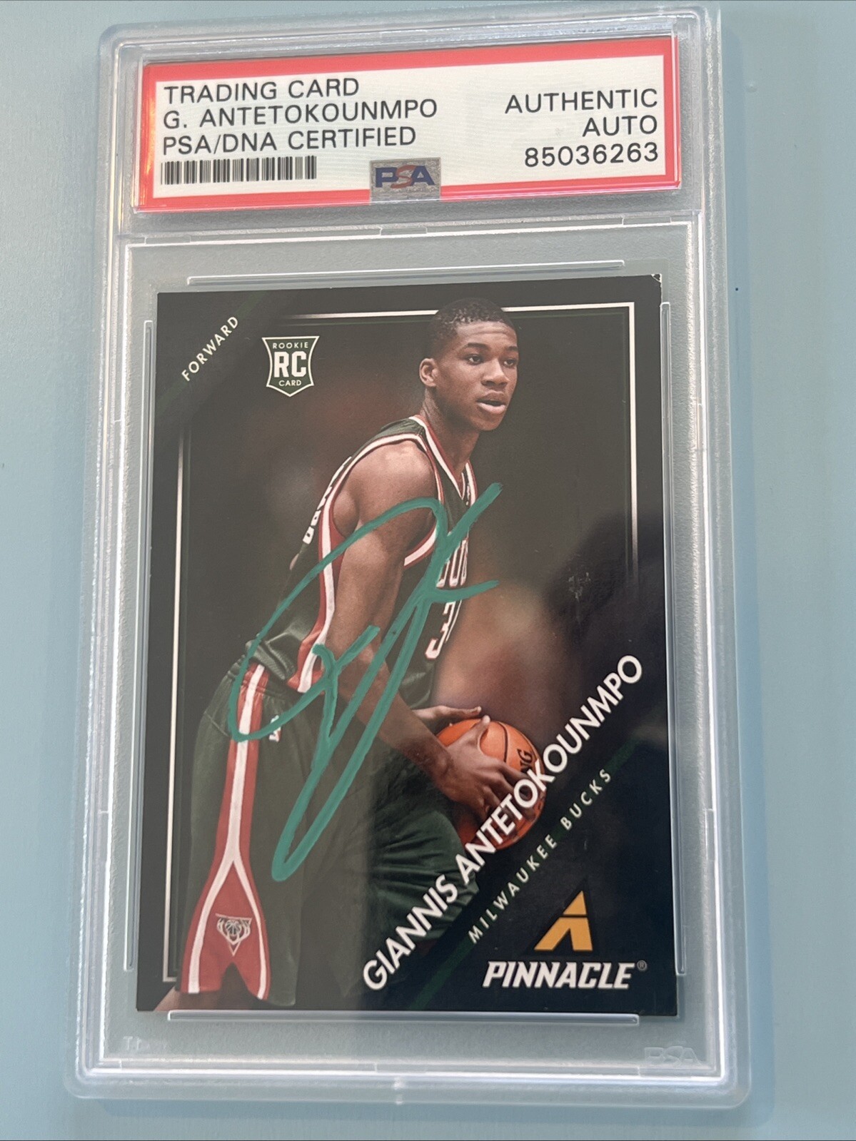 2013-14 Panini Pinnacle - #5 Giannis Antetokounmpo (RC) Auto Rookie Card PSA/DNA