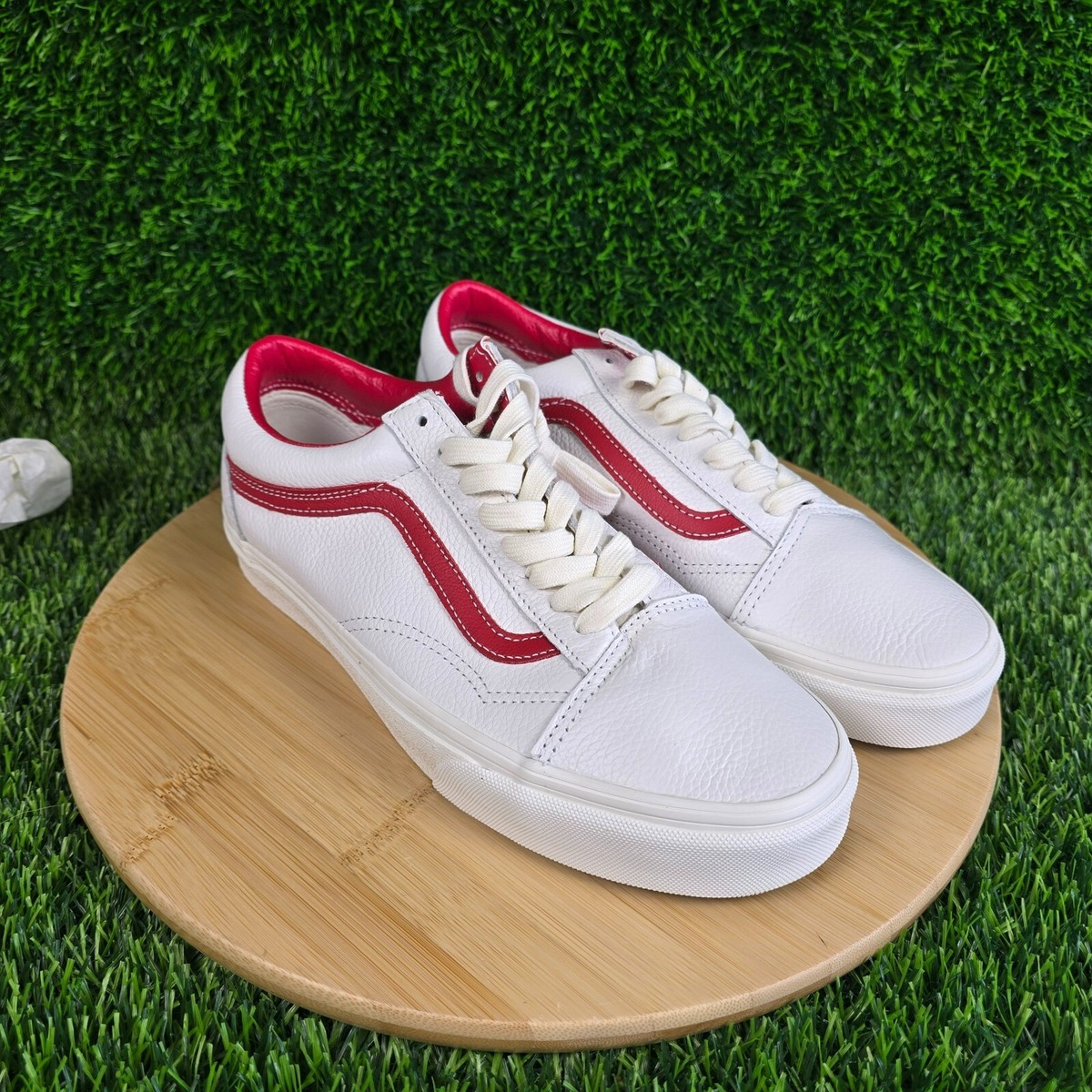 Sneakers White Vans Size 12 Vans Sk8-Hi‎ White Canvas Sneakers