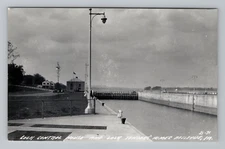 Postcard RPPC Lock Control House Tender's Homes Bellevue Iowa IA 1968