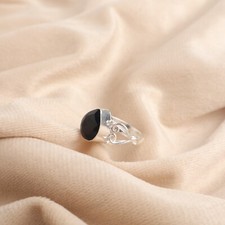 Black Onyx Gemstone 925 Sterling Silver Dailywear Ring Jewelry For Birthday Gift