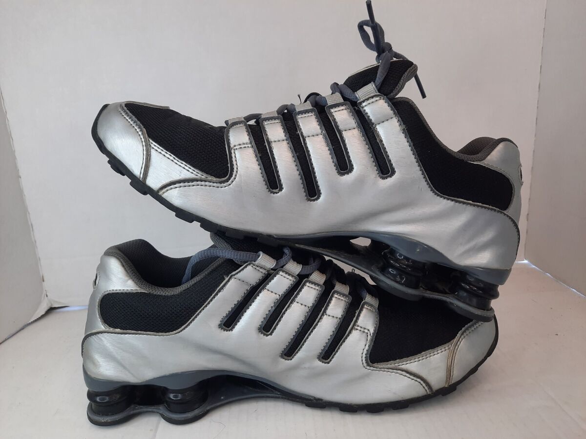 RARE! Nike Shox NZ ID Silver Black Running Shoes 626916-991 RARE! Nike Shox NZ ID Silver Black Running Shoes 626916-991