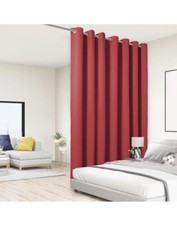 Room Divider Curtain Total Privacy Wall Grommet Curtain-Red- 10ft Wide x9ft Tall