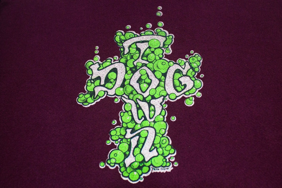 90s DOGTOWN Skates Vintage Hoodie Rare Design Bubble Venice