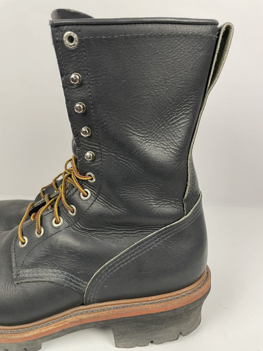 Red Wing 218 Logger max Black Men's Boots USA Soft Toe 9.5 C Red Wing 218 Logger max Black Men's Boots USA Soft Toe 9.5 C