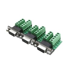 DB9 Female Breakout Connector Solderless RS232 D SUB 9 Pin Terminal 3 PCS