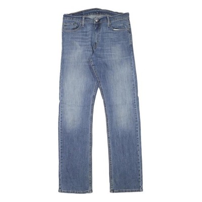 LEVI'S Herren Slim Blue Denim Medium Wash Jeans W31 L33 Classic Cotton Blend Zip