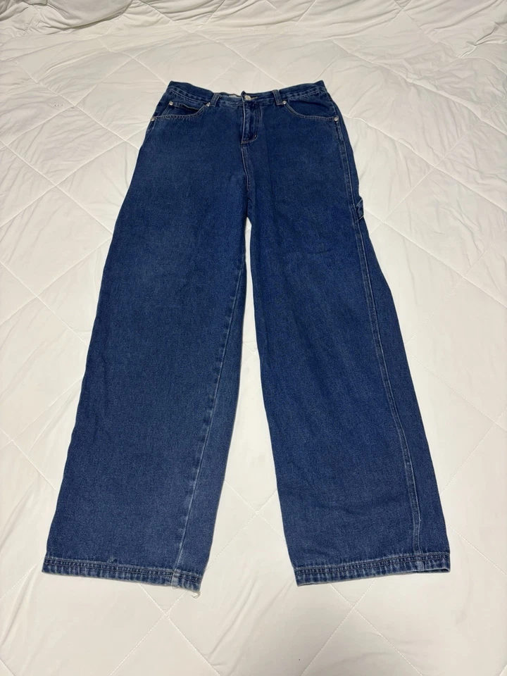 Pantalones de mezclilla holgados Avirex vintage para niños talla 20 (30” cintura) pierna ancha patín Y2K Foto 2 de 4